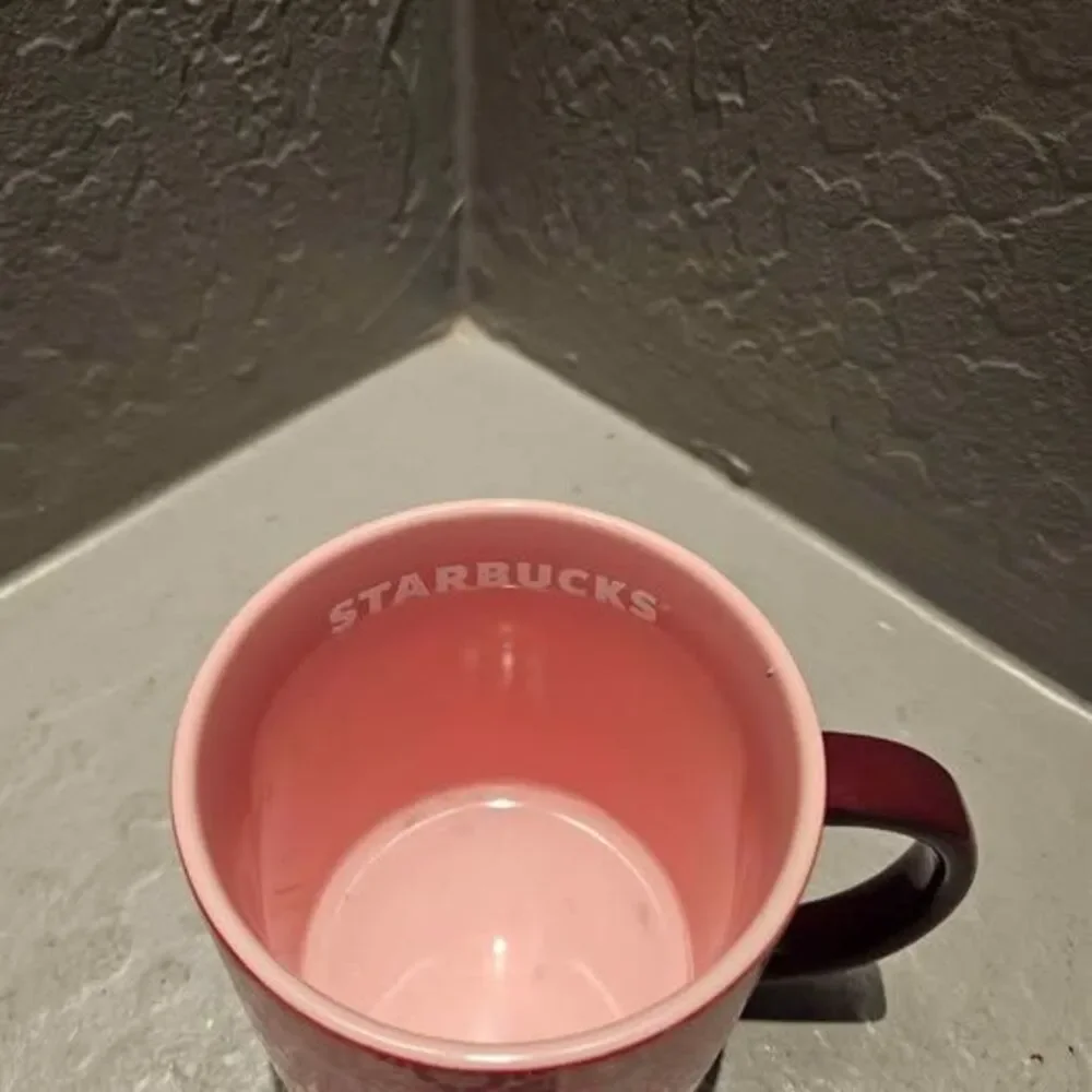 Starbucks 2022 Holiday Woodland Lace Red Ceramic Coffee Mug